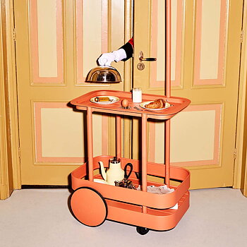 Jolly Trolley Serving trolley/Lamp Tangerine - In stock