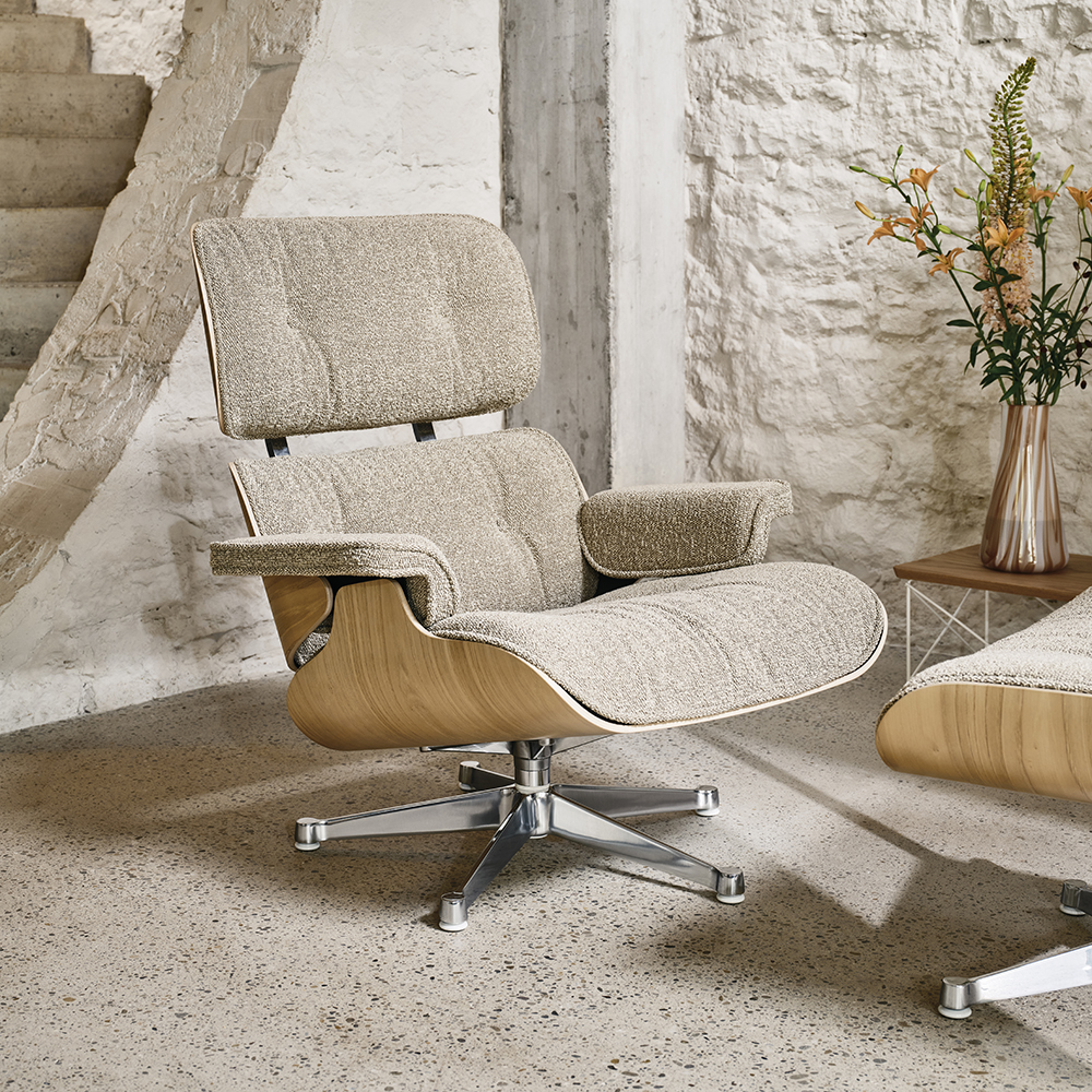 Eames Lounge Chair Fåtölj - Cherry Natural (Läder ) - Vitra - 6