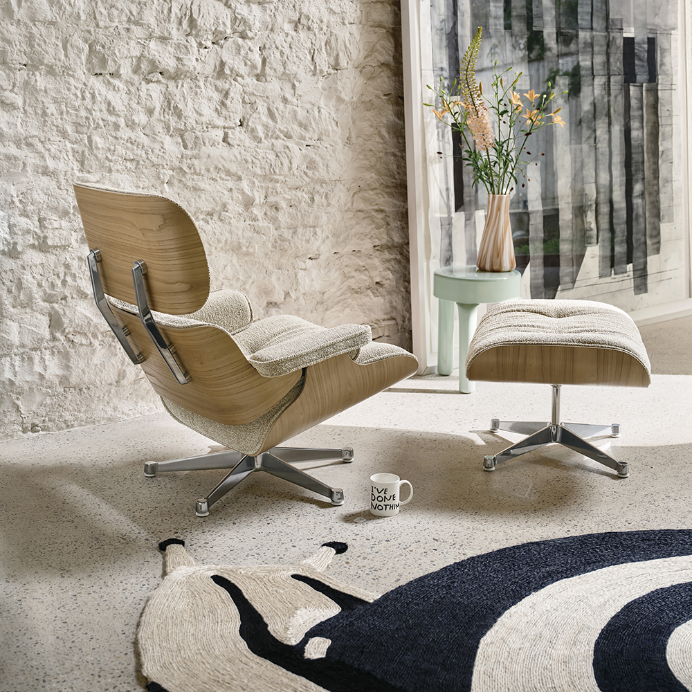 Eames Lounge Chair Fåtölj - Cherry Natural (Läder ) - Vitra - 7