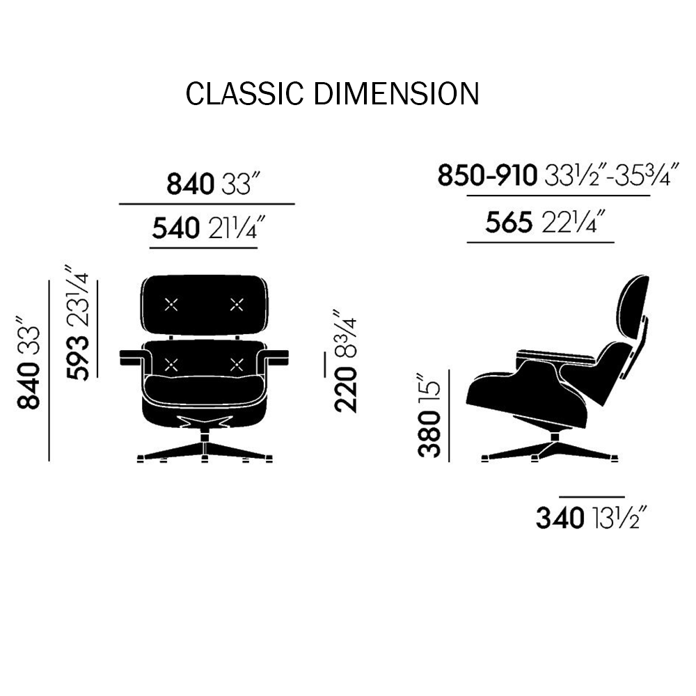 Eames Lounge Chair Fåtölj - Cherry Natural (Läder ) - Vitra - 12