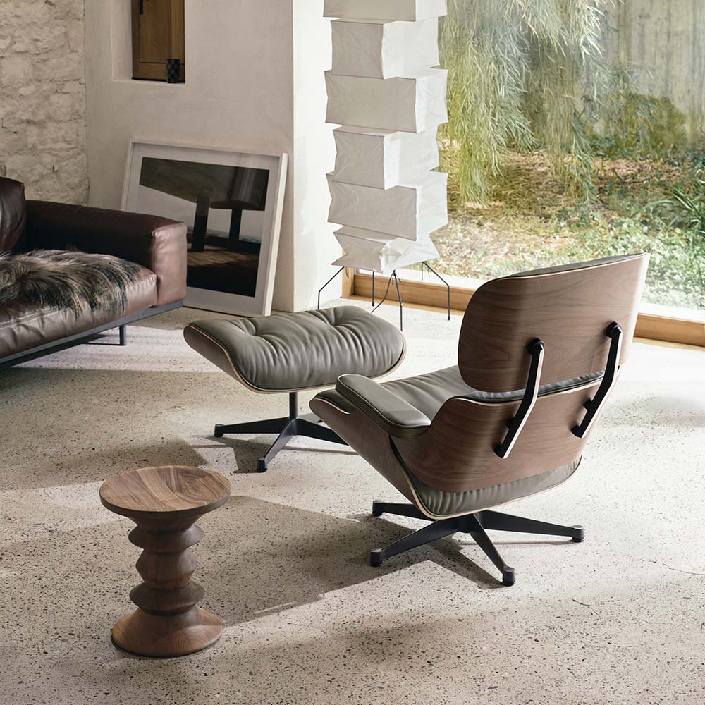 Eames Lounge Chair Fåtölj - Cherry Natural (Läder ) - Vitra - 8