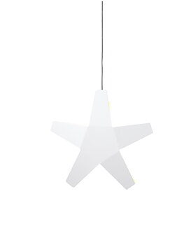 Advent Julstjärna vit/grå sladd