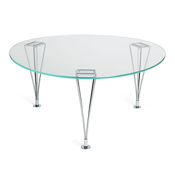 Trisuperellipse Coffee table (Glass several choices) - Bruno Mathsson 