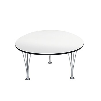 Trisuperellips Soffbord (Vit laminat) - Bruno Mathsson 