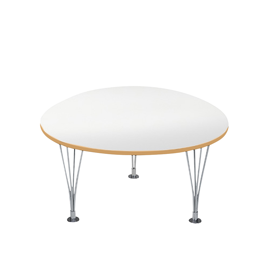 Trisuperellipse Coffe table (White laminate) - Bruno Mathsson 