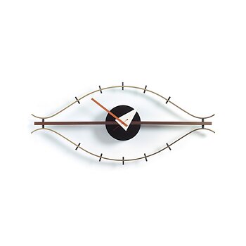 Eye Wall Clock Walnut/Brass - Vitra
