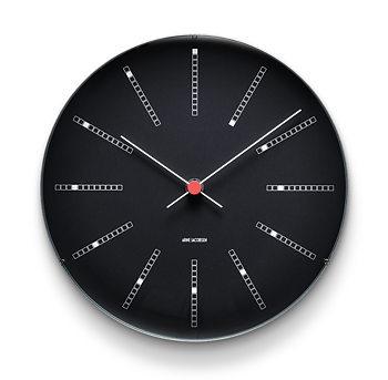 Arne Jacobsen Bankers Väggklocka svart (29 cm) - I lager