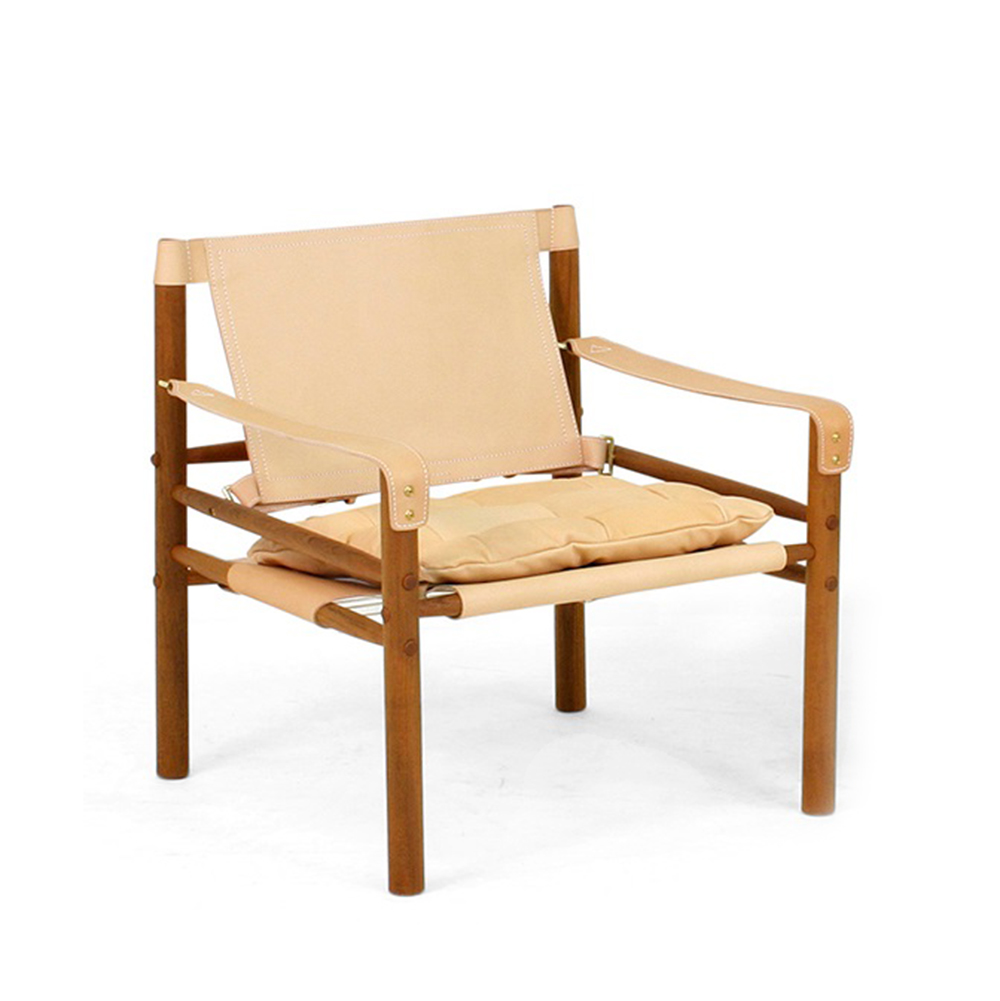 Sirocco Armchair Leather + Foot stool- Norell - 4