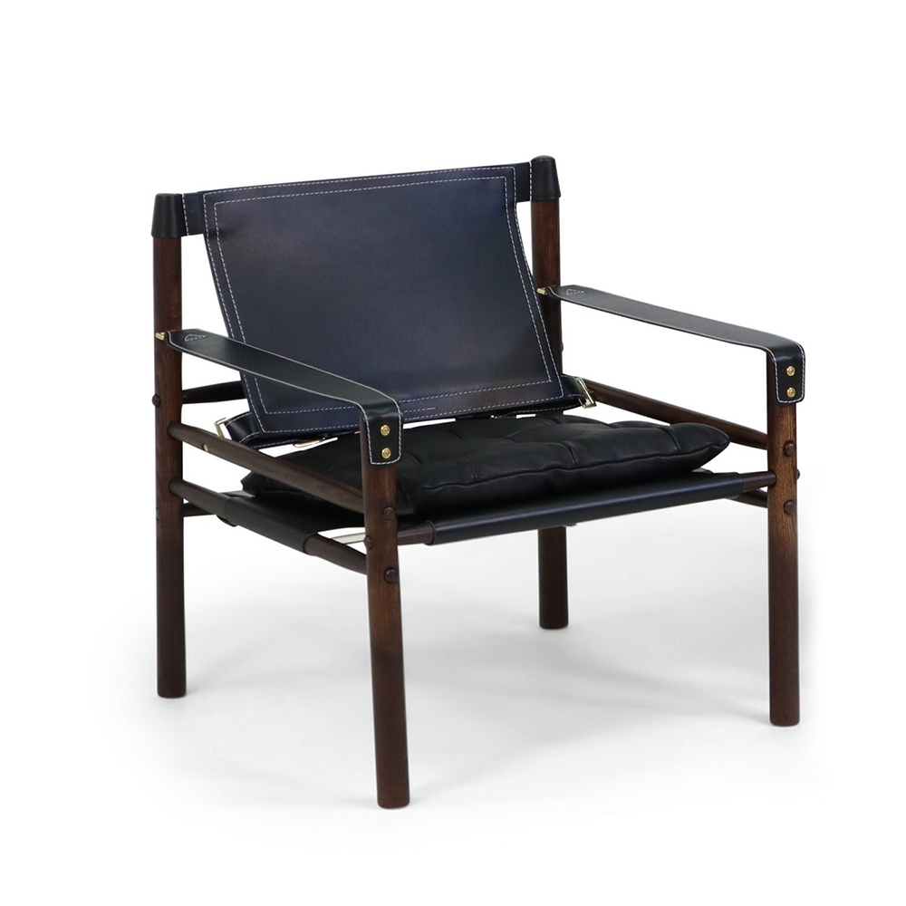 Sirocco Armchair Leather + Foot stool- Norell - 5