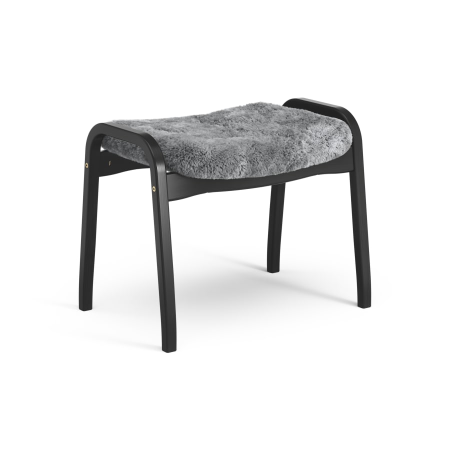 Lamino fåtölj + pall (Svart Bok/Fårskinn flera färger) - Swedese - 8