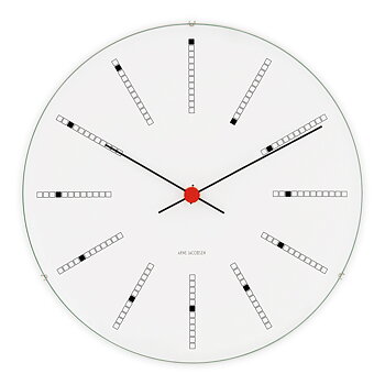 Arne Jacobsen Bankers Wall clock (white) - Several sizes