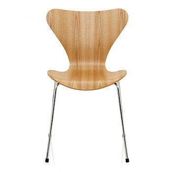 Sjuan 3107 Stol (Fanér alm/Krom) - Designfynd/Skyltex* - Fritz Hansen