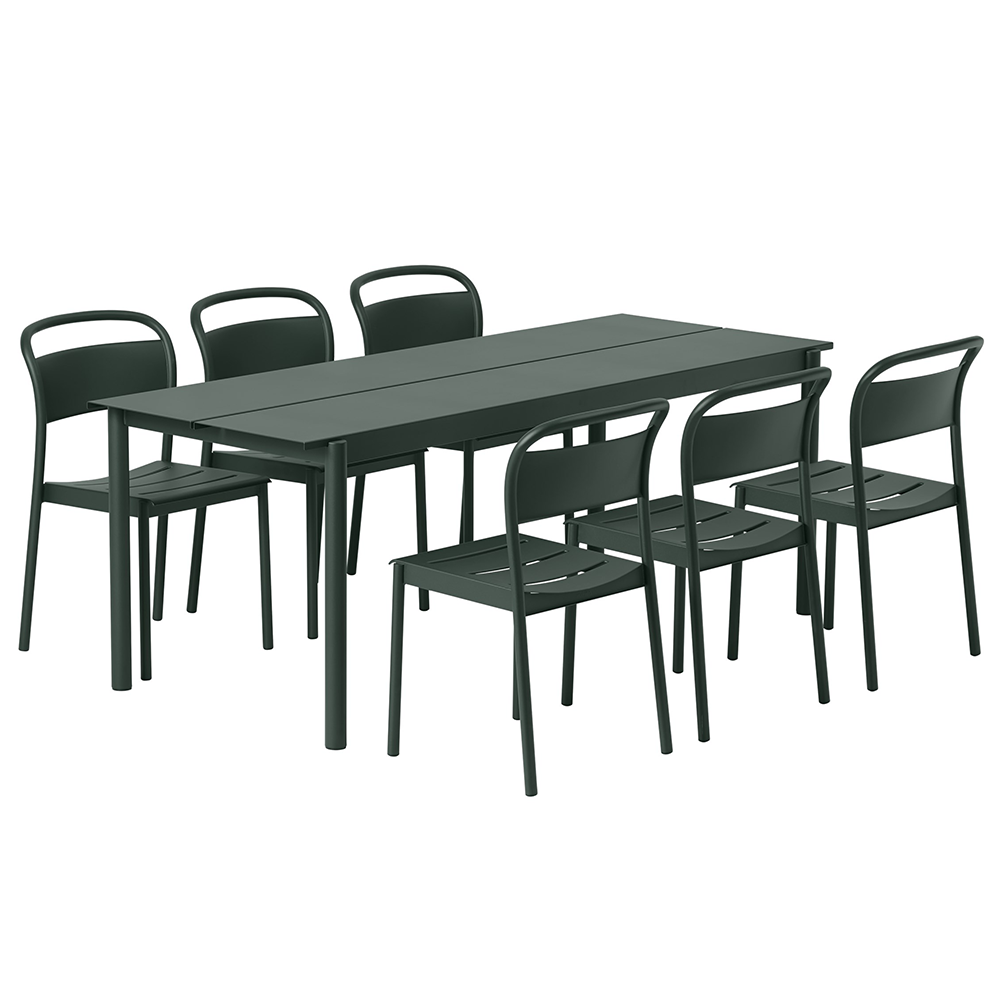 Linear Matbord + Stolar (Stål) - Muuto
