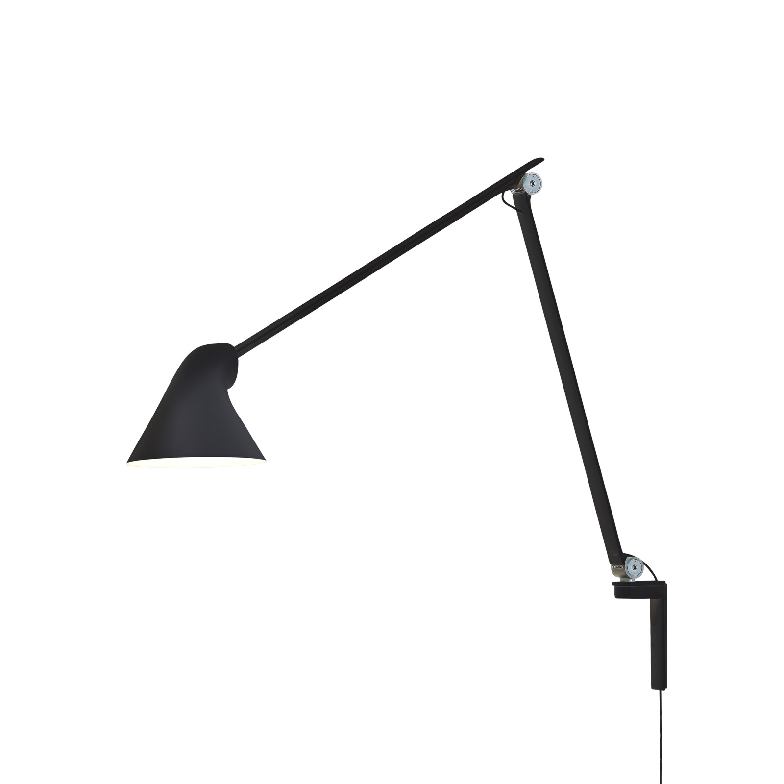 NJP Vägglampa Lång Arm Svart LED 3000K - I lager