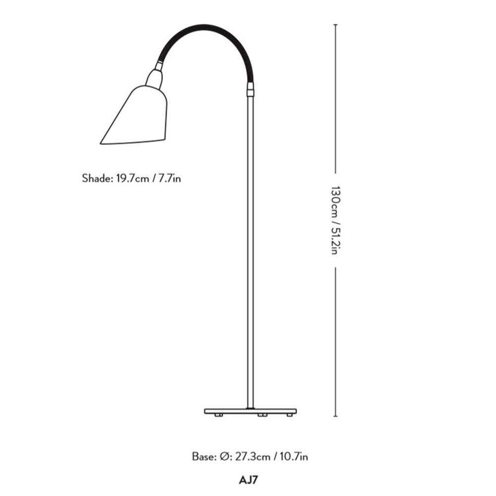 Bellevue AJ7 Floor lamp Black/Brass - & Tradition - 5