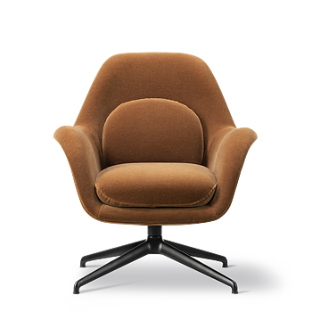 Swoon Lounge Petit Swivel Base Armchair Fabric - Fredericia Furniture