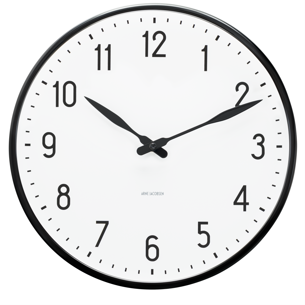 Arne Jacobsen Station Wall clock black Rosendahl Timepieces