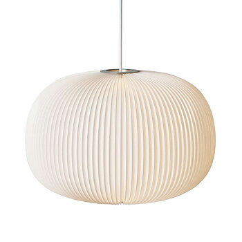 Lamella 1 White/aluminum Pendant - LE KLINT