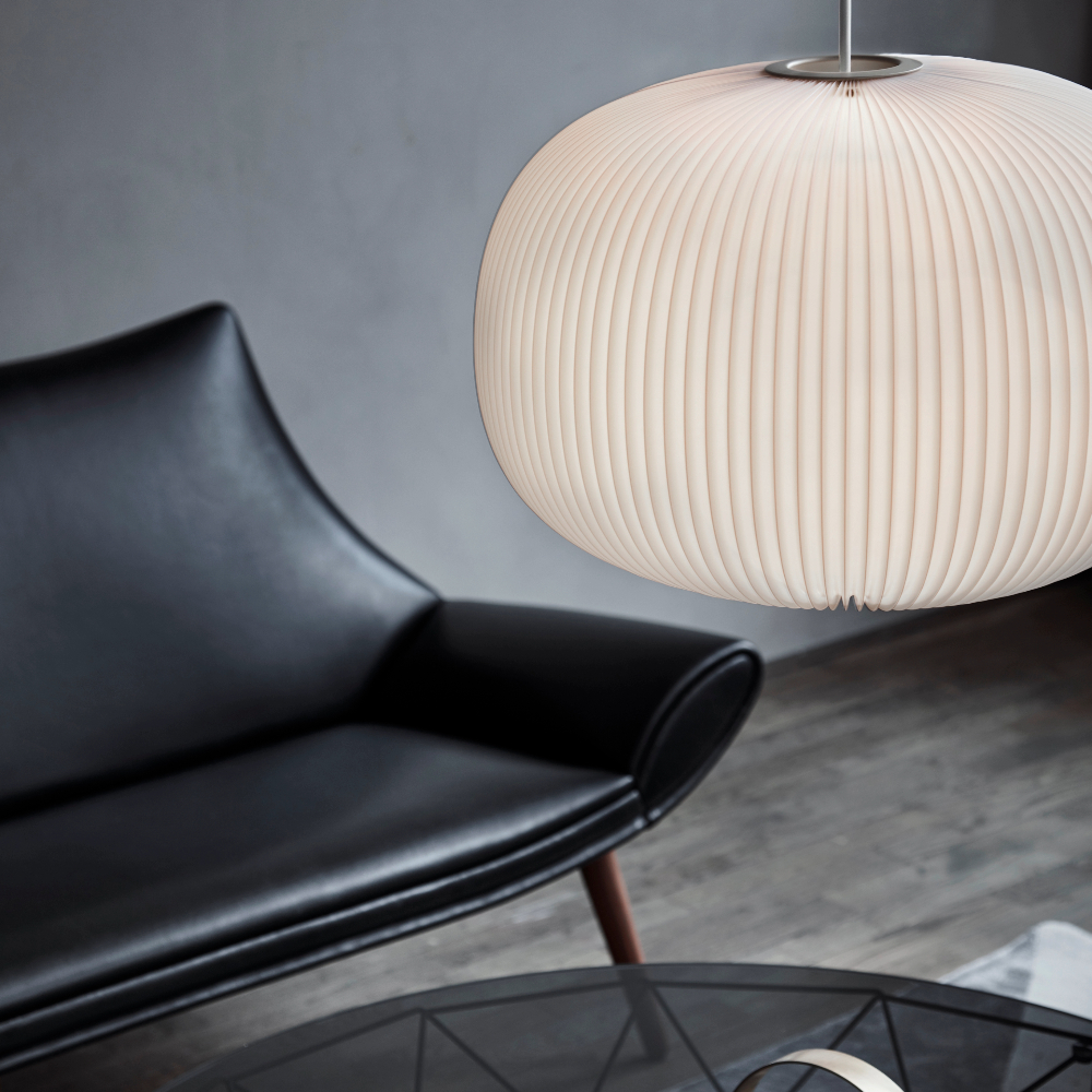 Lamella 1 White/aluminum Pendant - LE KLINT - 4