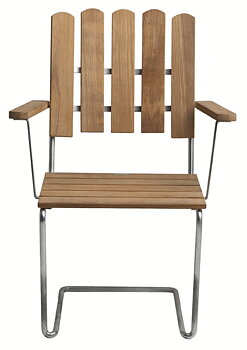 Fåtölj A2 (teak/varmförzinkat) - I lager - Grythyttan Stålmöbler