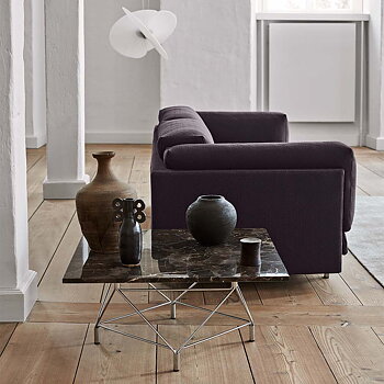 Spider Soffbord Skiva 80x80 cm/Kvadrat stativ (flera val)