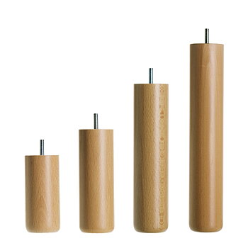 DUX - Sustainable comfort Bed legs round Ø5,5, 4-pack beech