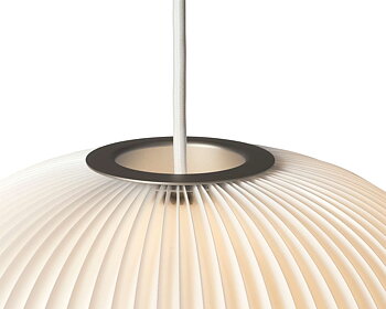 Lamella 2 White/aluminum Pendant - LE KLINT