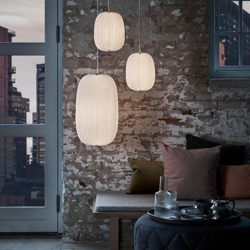 Lamella 2 White/aluminum Pendant - LE KLINT - 5