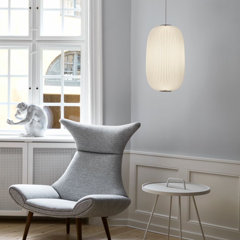 Lamella 2 White/aluminum Pendant - LE KLINT - 3