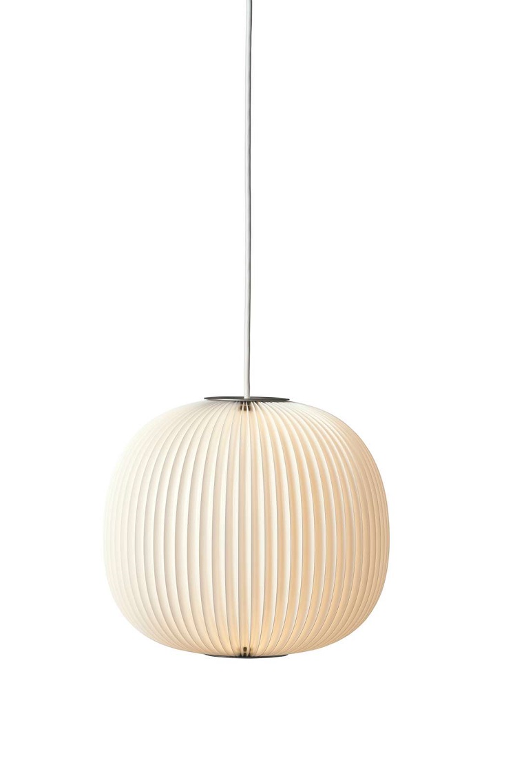 Lamella 3 White/aluminum Pendant - LE KLINT
