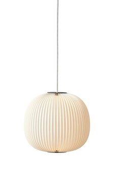 Lamella 3 White/aluminum Pendant - LE KLINT
