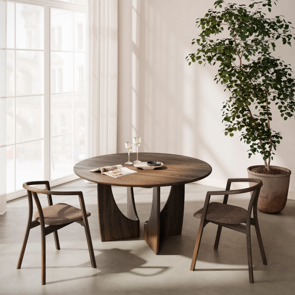 Longboat round extendable dining table - Ash (several choices) - Kristensen & Kristensen - 2