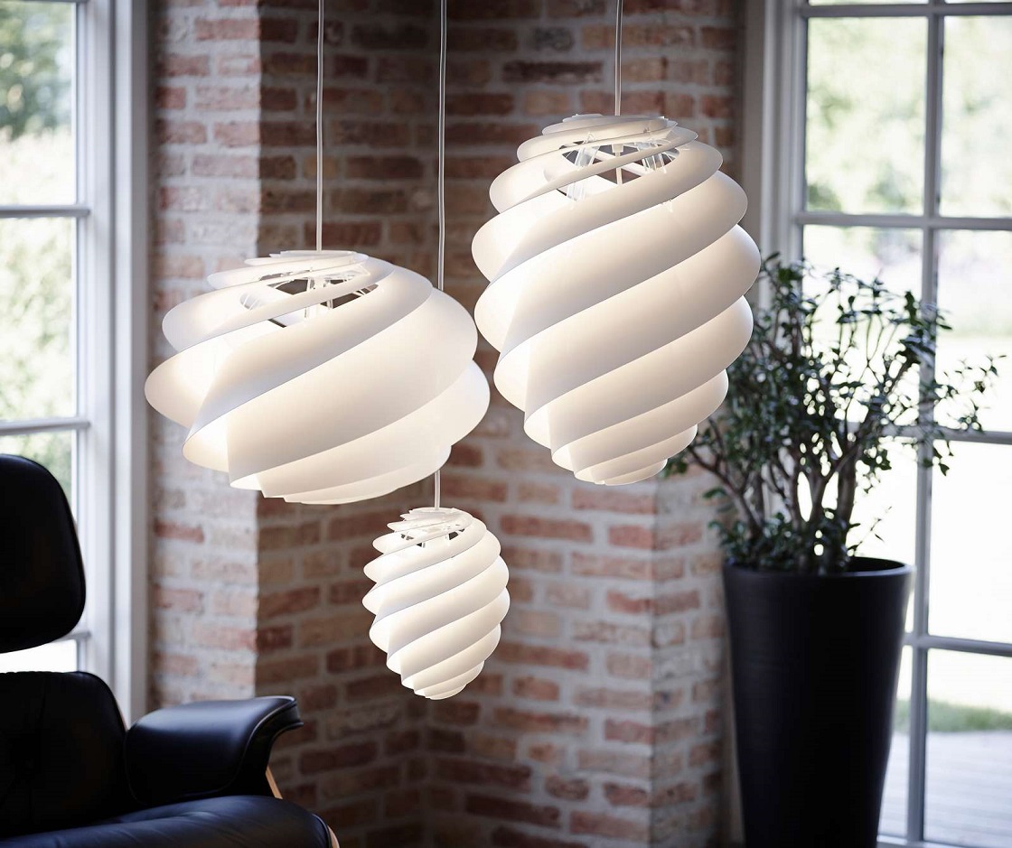 Swirl 2 White Pendant - LE KLINT - 3