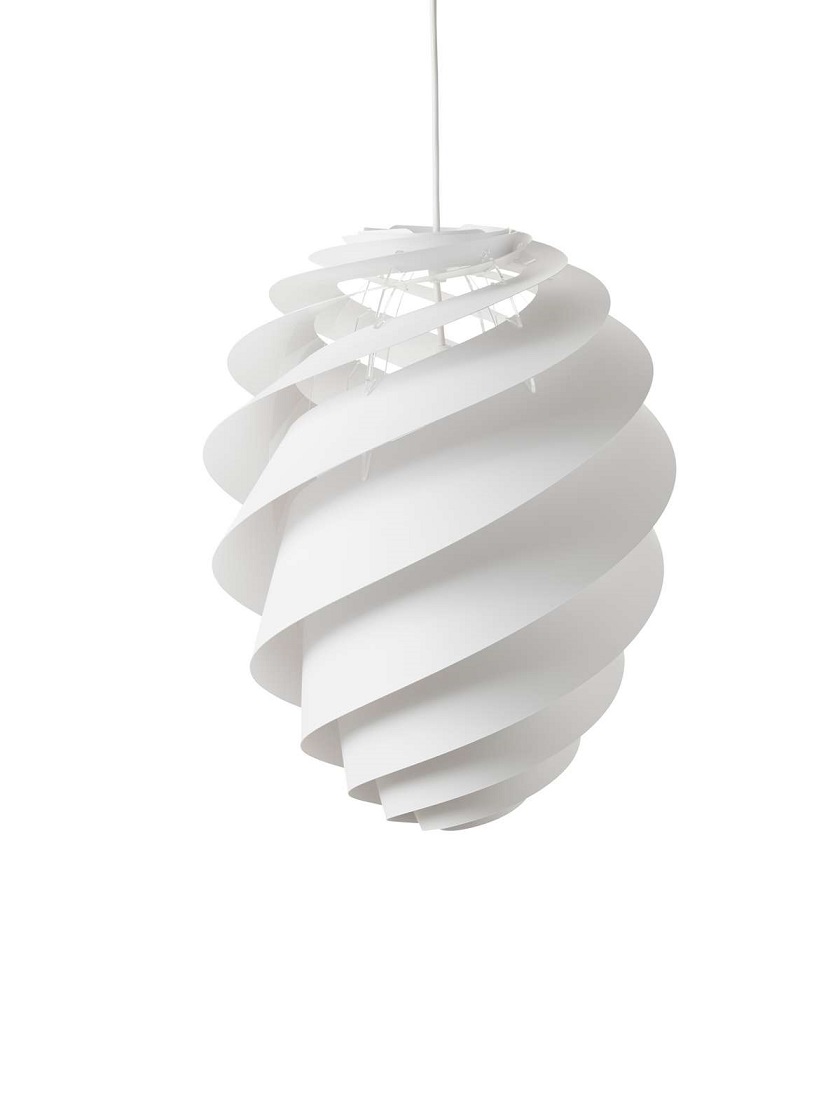 Swirl 2 White Pendant - LE KLINT