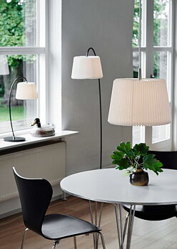Model 320 Snowdrop white plastic Floor lamp - LE KLINT