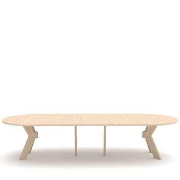 Monogram Round Extendable Dining Table  - Oak (several choices) - Kristensen & Kristensen