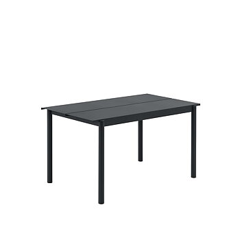 Linear Table 140x75 cm (Steel) Antracite Black - In stock