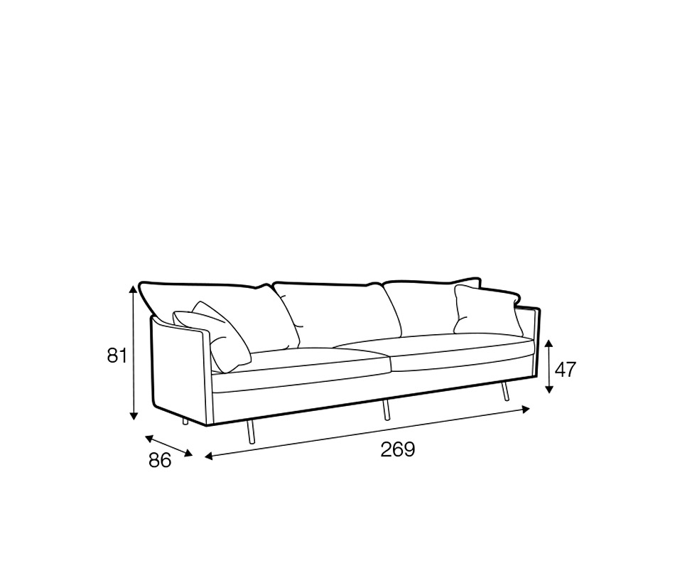 Julia 4-sits Soffa 269 cm (flera val) - Sits - 6