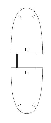Superellipse Dining table - Incl 2 inserts a´50 cm (white laminate)  - Bruno Mathsson  - 6