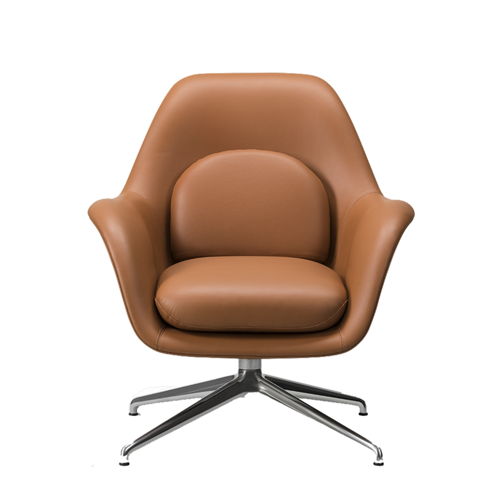 Swoon Lounge Petit Swivel Base Fåtölj Läder -  Fredericia Furniture - 3