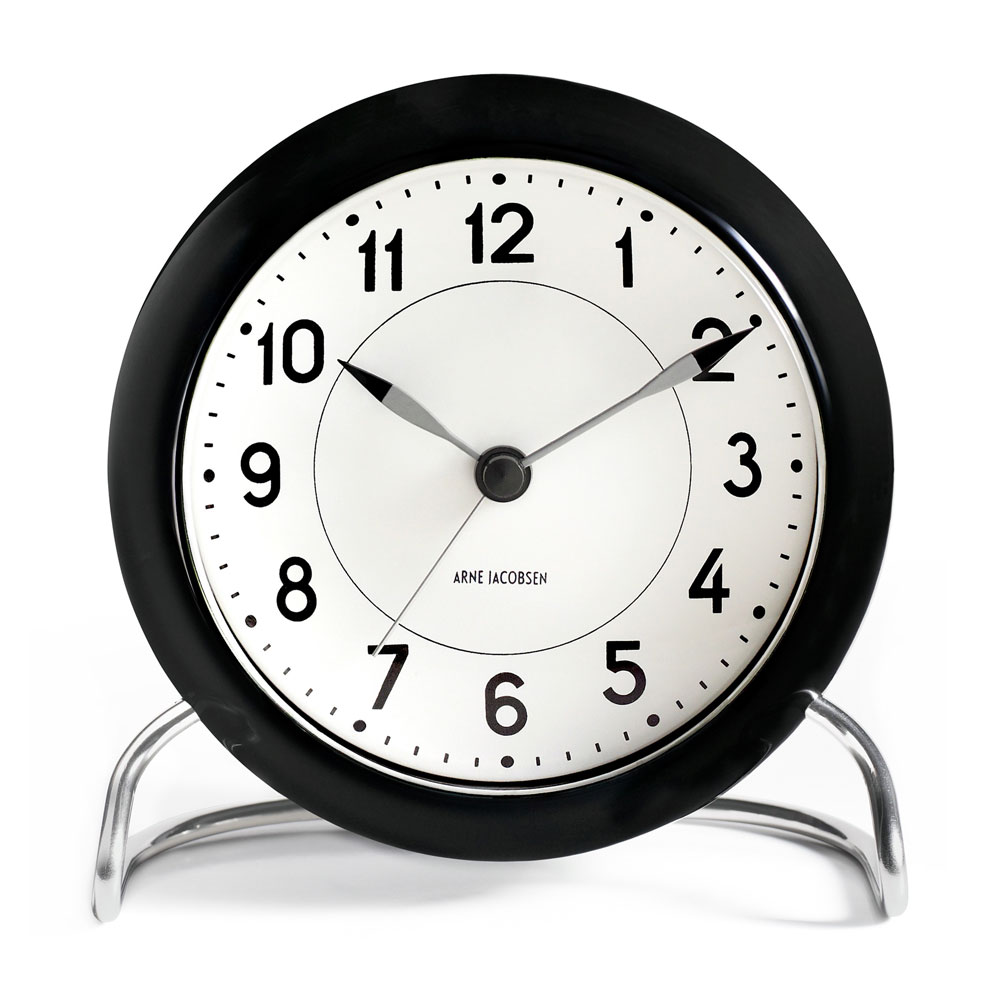 Arne Jacobsen Station Table clock black