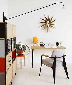 Turbine Wall Clock Brass/Aluminum - Vitra