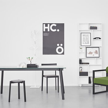 Corners Dining table Black stained oak - A2