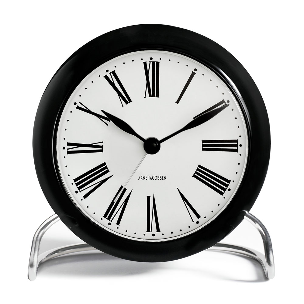 Arne Jacobsen Roman Table clock black