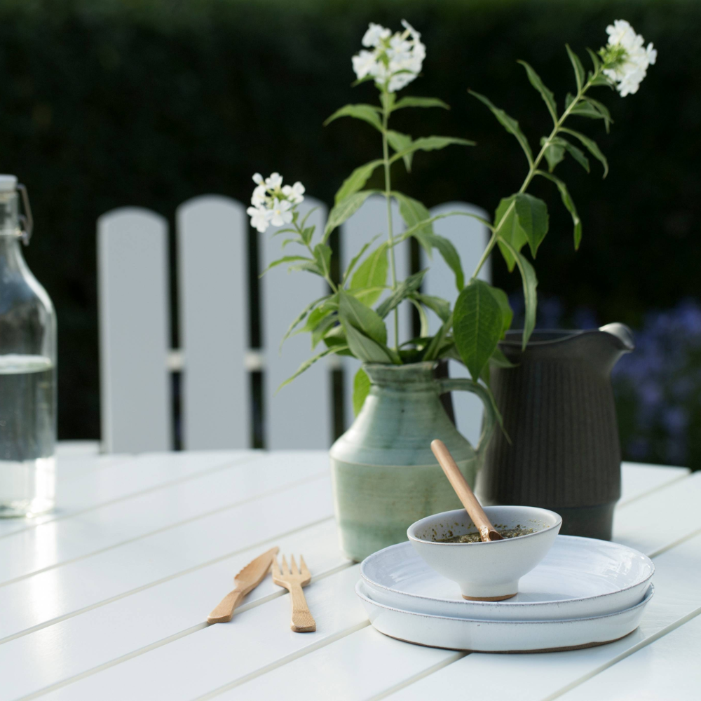  Round table 9A white / black stand  (2 sizes) - Grythyttans stålmöbler - 5
