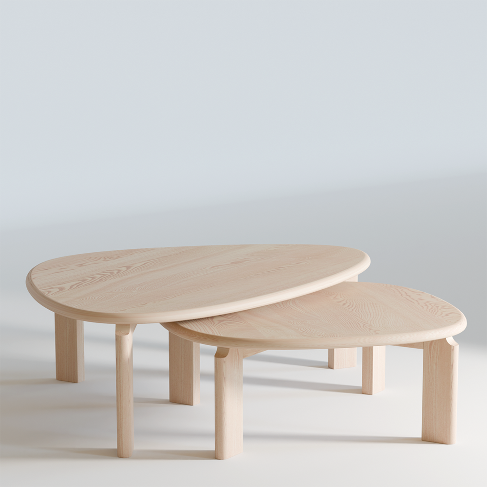 Soft Triangular Coffee Table (several choices) - Kristensen & Kristensen - 8