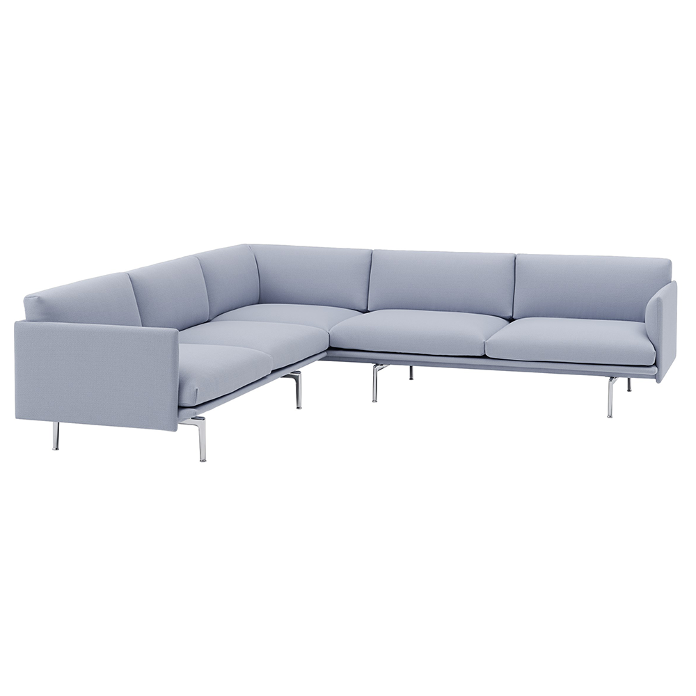 Outline Corner Sofa Fabric/Leather  - 4