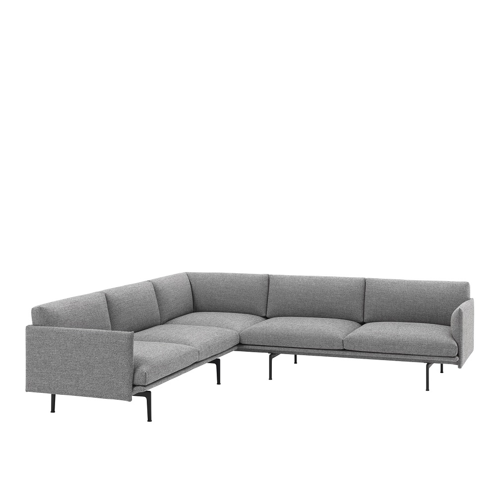 Outline Corner Sofa Fabric/Leather  - 5