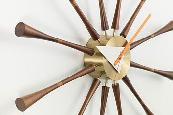Spindle Wall Clock (Walnut) - Vitra