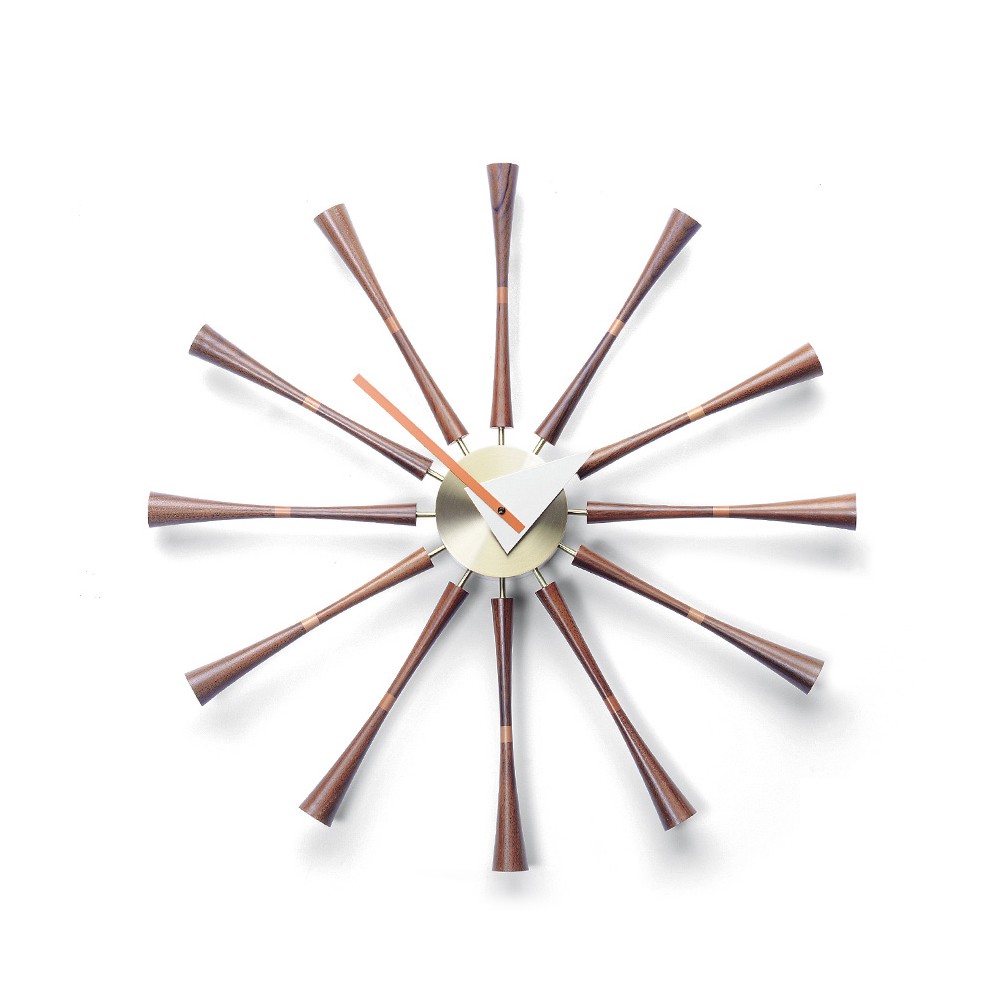 Spindle Wall Clock (Walnut) - Vitra